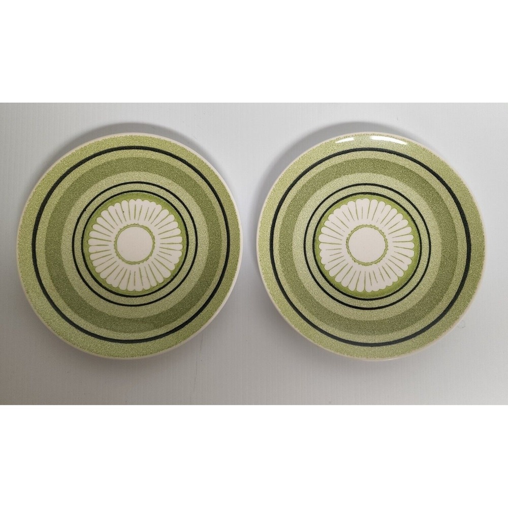 VTG Taylor Smith Taylor Green Span Bread and Butter Plates 7" Ironstone Set of 2